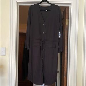 Black Button-Up Dress